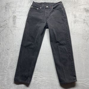 Vintage Levis 550 Mens 33x30 Black Jeans Relaxed Fit Denim Grunge Y2K 90s